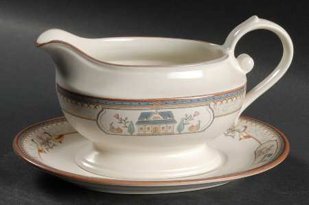 Country Lane Gravy Boat & Underplate