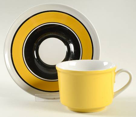 Collage Flat Cup & Saucer Set