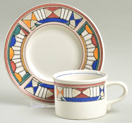 Collage Flat Demitasse Cup & Saucer Set