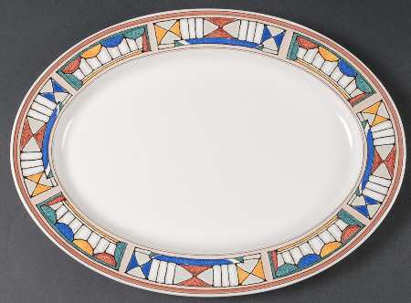 Collage 15" Oval Serving Platter