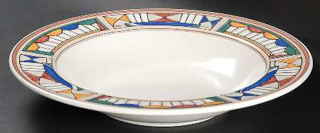 Collage Large Rim Soup Bowl