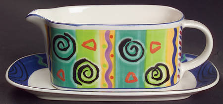 Colorama Gravy Boat & Underplate (Relish/Butter)