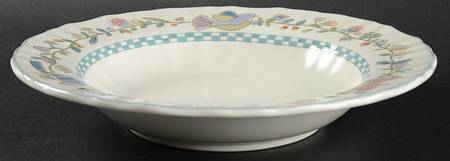 Country Morning Large Rim Soup Bowl