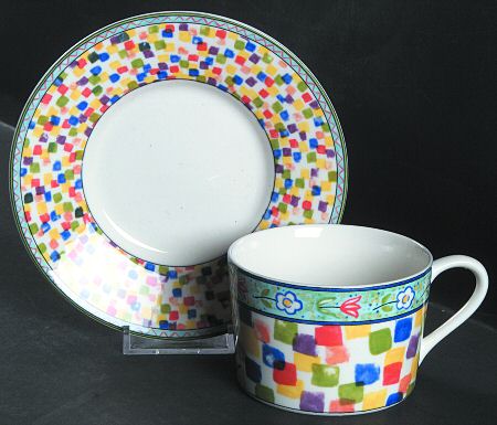 Confetti Flat Cup & Saucer Set