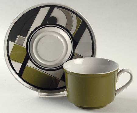 Conglomerate Flat Cup & Saucer Set