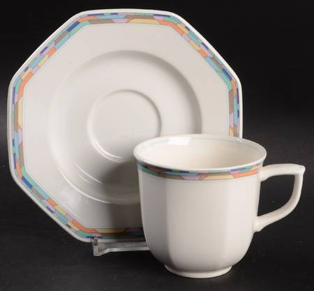 Color Parade Flat Cup & Saucer Set