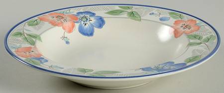 Country Poppies Large Rim Soup Bowl
