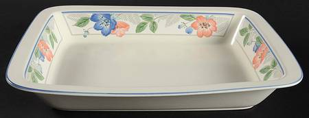 Country Poppies 13"  Rectangular Baker by Mikasa