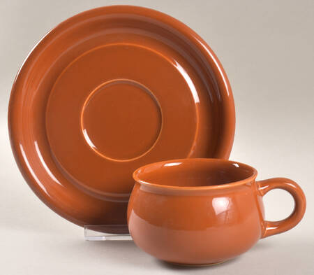 Copper Flat Cup & Saucer Set by Mikasa