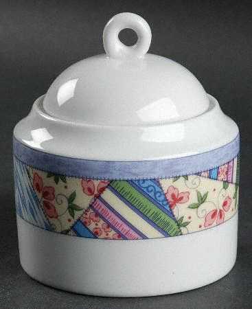 Country Quilt Sugar Bowl & Lid