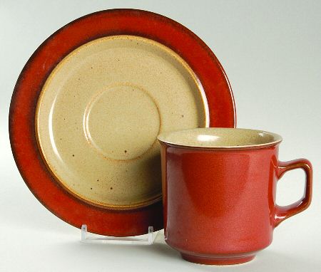 Copper Reef Flat Cup & Saucer Set