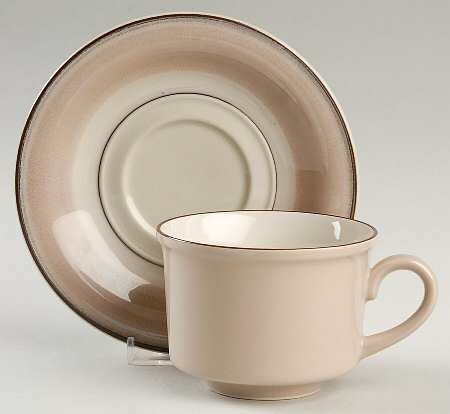 Coral Flat Cup & Saucer Set