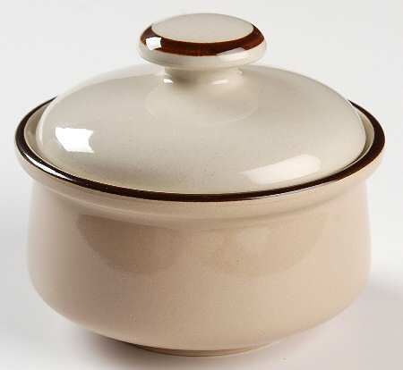 Coral Sugar Bowl & Lid