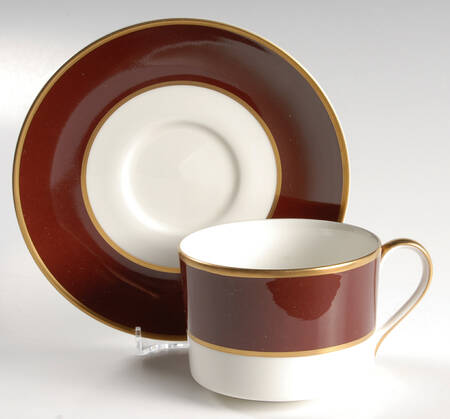 Cordovan Flat Cup & Saucer Set