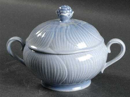 Cornflower Blue Sugar Bowl & Lid