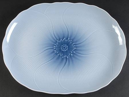 Cornflower Blue 14" Oval Serving Platter