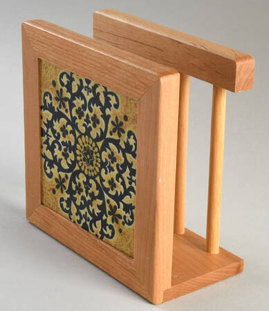 Cortez 6 1/8" Natural Wood Napkin Holder  HC