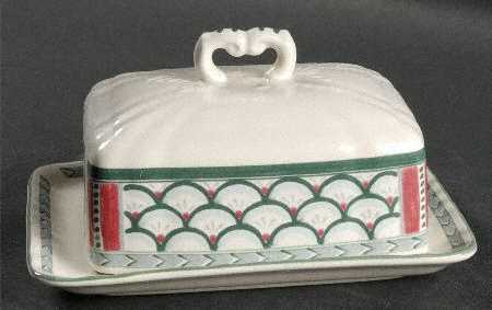 Country Scene Square Covered Butter