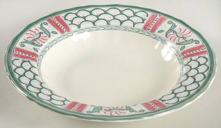 Country Scene Large Rim Soup Bowl