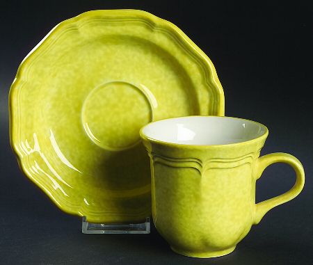 Corn Silk Flat Cup & Saucer Set