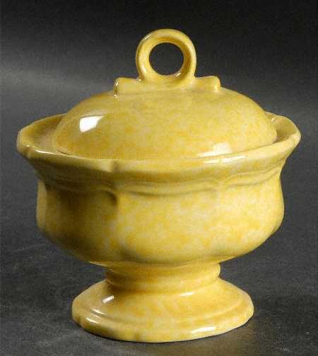 Corn Silk Sugar Bowl & Lid