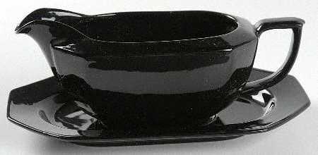 Color Spectrum Indigo Black Gravy Boat & Underplate