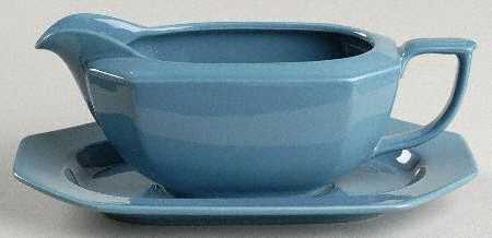 Color Spectrum Colonial Blue Gravy Boat & Underplate