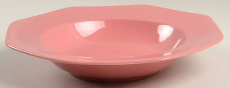 Color Spectrum Rose Blush Large Rim Soup Bowl