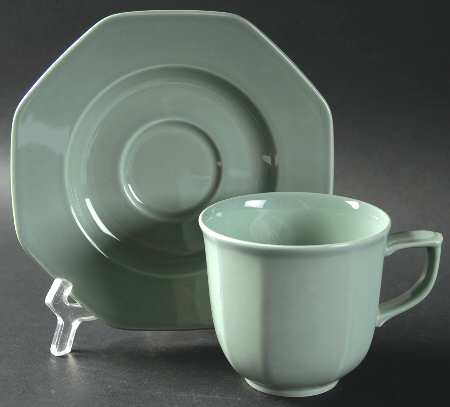 Color Spectrum Sage Flat Cup & Saucer Set by Mikasa