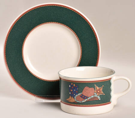 Country Trail Flat Cup & Saucer Set