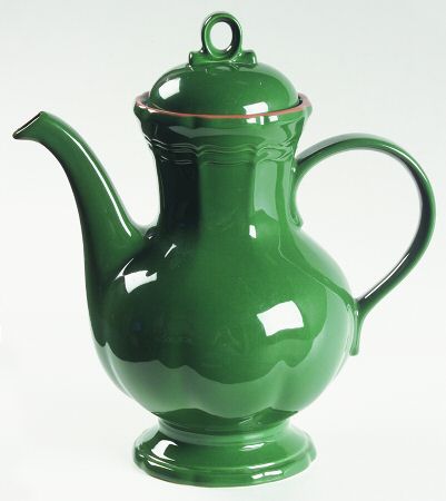 Countryside Green Coffee Pot & Lid