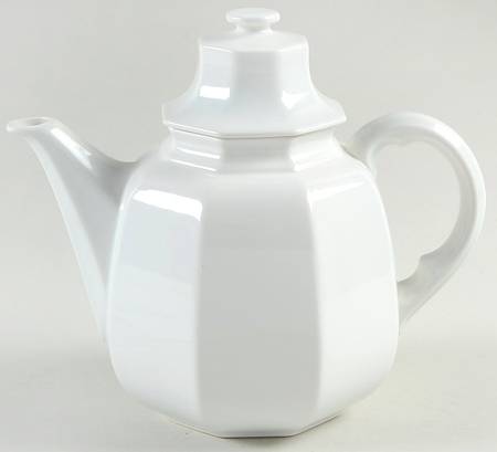 Continental White Coffee Pot & Lid