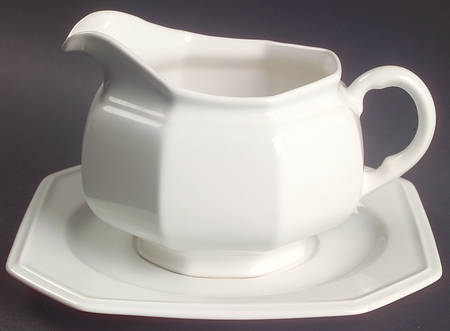 Continental White Gravy Boat & Underplate