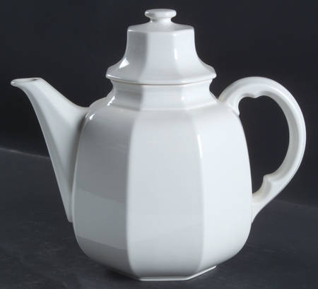 Continental White Coffee Pot & Lid