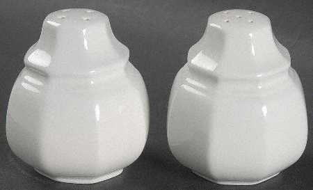 Continental White Salt & Pepper Set