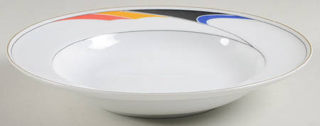 Color Waves Large Rim Soup Bowl