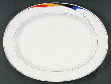 Color Waves 14" Oval Serving Platter