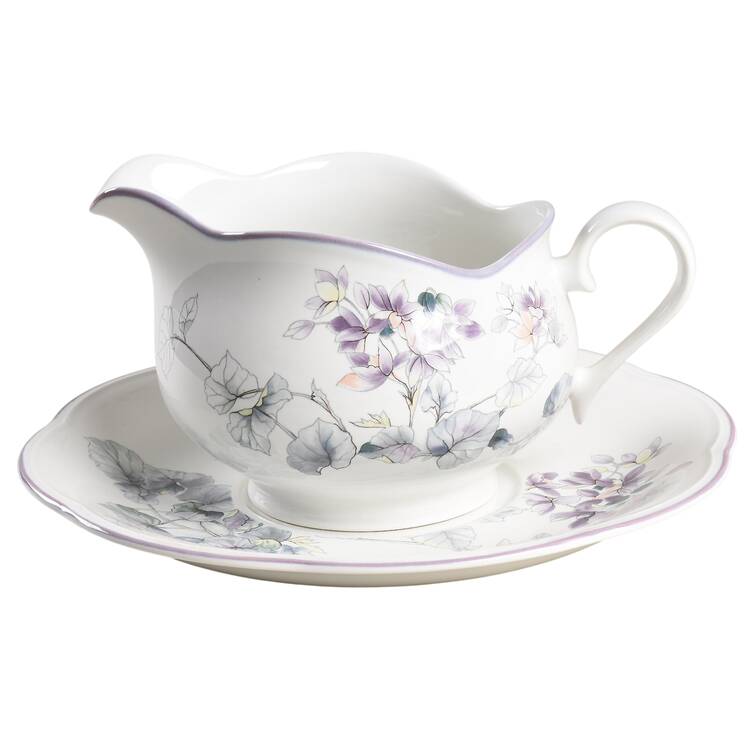 Country Window Gravy Boat & Underplate