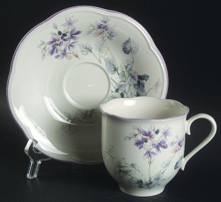 Country Window Flat Cup & Saucer Set
