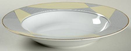 Criss Cross Large Rim Soup Bowl