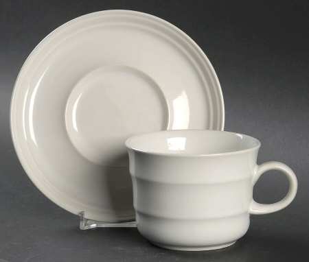 Cream Cheese Flat Cup & Saucer Set