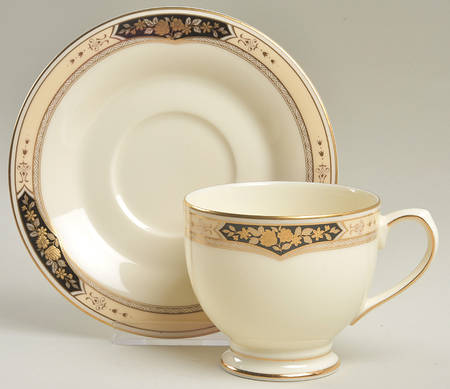 Crown Hall Footed Cup & Saucer Set