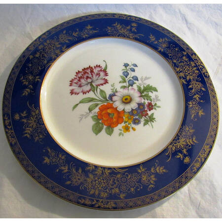 Crown Jewel Blue Accent Dinner Plate