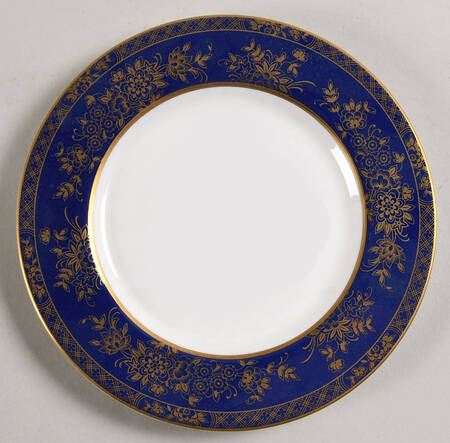 Crown Jewel Blue Bread & Butter Plate