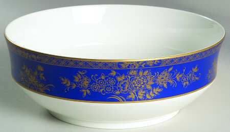 Crown Jewel Blue 9" Round Vegetable Bowl