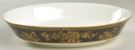 Crown Jewel Onyx 10" Oval Vegetable Bowl