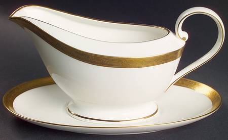 Crown Jewel  Gravy Boat & Underplate