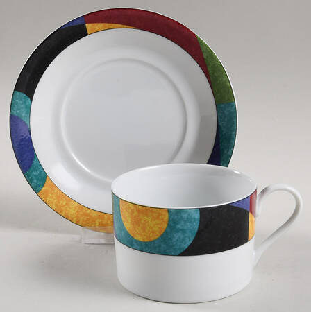 Currents Forte' Flat Cup & Saucer Set