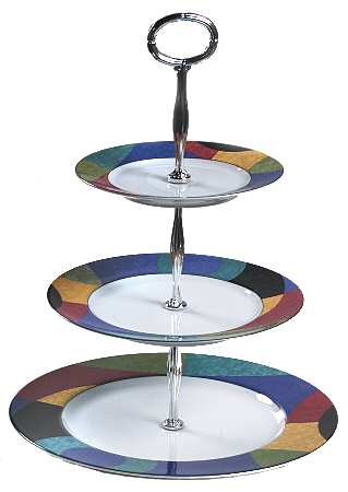 Currents 13 7/8"-14 1/4" 3-Tiered Serving Tray(DP,SP,BB) HC