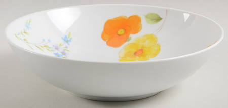 Dancing Flowers 9" Round Vegetable Bowl